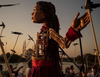 Little Amal 10th Birthday at the V&A 