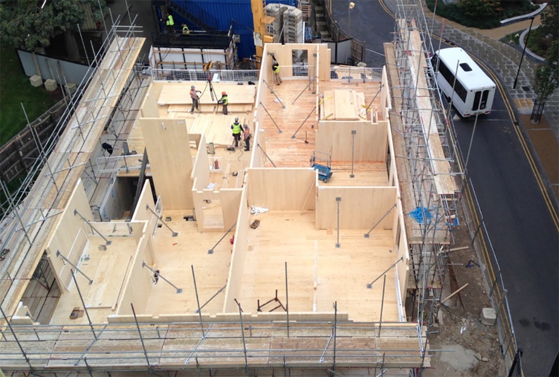 Woodberry Down Cross-Laminated Timber Timelapse Video 1